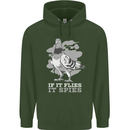 If it Flies it Spies Conspiracy Pigeon Childrens Kids Hoodie Forest Green