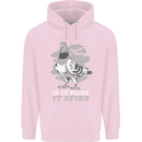 If it Flies it Spies Conspiracy Pigeon Childrens Kids Hoodie Light Pink