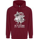 If it Flies it Spies Conspiracy Pigeon Childrens Kids Hoodie Maroon