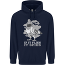 If it Flies it Spies Conspiracy Pigeon Childrens Kids Hoodie Navy Blue