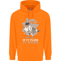 If it Flies it Spies Conspiracy Pigeon Childrens Kids Hoodie Orange