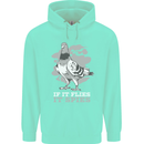 If it Flies it Spies Conspiracy Pigeon Childrens Kids Hoodie Peppermint