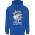 If it Flies it Spies Conspiracy Pigeon Childrens Kids Hoodie Royal Blue