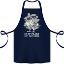 If it Flies it Spies Conspiracy Pigeon Cotton Apron 100% Organic Navy Blue