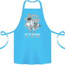 If it Flies it Spies Conspiracy Pigeon Cotton Apron 100% Organic Turquoise
