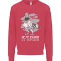 If it Flies it Spies Conspiracy Pigeon Kids Sweatshirt Jumper Heliconia