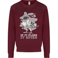 If it Flies it Spies Conspiracy Pigeon Kids Sweatshirt Jumper Maroon