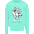If it Flies it Spies Conspiracy Pigeon Kids Sweatshirt Jumper Peppermint