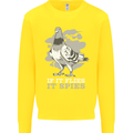 If it Flies it Spies Conspiracy Pigeon Kids Sweatshirt Jumper Yellow