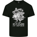 If it Flies it Spies Conspiracy Pigeon Kids T-Shirt Childrens Black