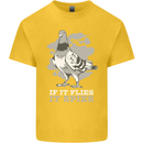 If it Flies it Spies Conspiracy Pigeon Kids T-Shirt Childrens Yellow