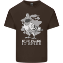 If it Flies it Spies Conspiracy Pigeon Mens Cotton T-Shirt Tee Top Dark Chocolate