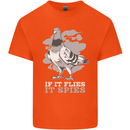 If it Flies it Spies Conspiracy Pigeon Mens Cotton T-Shirt Tee Top Orange