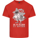 If it Flies it Spies Conspiracy Pigeon Mens Cotton T-Shirt Tee Top Red