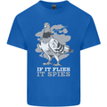 If it Flies it Spies Conspiracy Pigeon Mens Cotton T-Shirt Tee Top Royal Blue