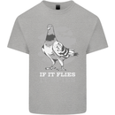 If it Flies it Spies Conspiracy Pigeon Mens Cotton T-Shirt Tee Top Sports Grey