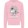If it Flies it Spies Conspiracy Pigeon Mens Sweatshirt Jumper Light Pink