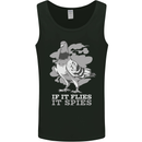 If it Flies it Spies Conspiracy Pigeon Mens Vest Tank Top Black