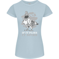 If it Flies it Spies Conspiracy Pigeon Womens Petite Cut T-Shirt Light Blue