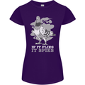 If it Flies it Spies Conspiracy Pigeon Womens Petite Cut T-Shirt Purple