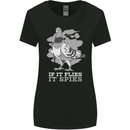 If it Flies it Spies Conspiracy Pigeon Womens Wider Cut T-Shirt Black