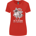 If it Flies it Spies Conspiracy Pigeon Womens Wider Cut T-Shirt Red