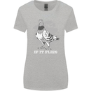 If it Flies it Spies Conspiracy Pigeon Womens Wider Cut T-Shirt Sports Grey