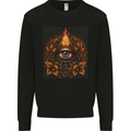 Illuminati Eye Secret Society Cult Fantasy Kids Sweatshirt Jumper Black