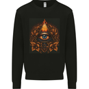 Illuminati Eye Secret Society Cult Fantasy Kids Sweatshirt Jumper Black