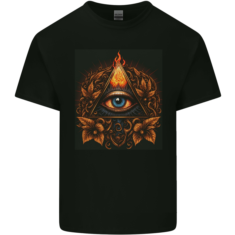 Illuminati Eye Secret Society Cult Fantasy Kids T-Shirt Childrens Black