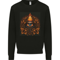 Illuminati Eye Secret Society Cult Fantasy Mens Sweatshirt Jumper Black