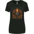 Illuminati Eye Secret Society Cult Fantasy Womens Wider Cut T-Shirt Black