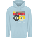 Im Bipooler I Play 8-Ball 9-Ball Funny Pool Childrens Kids Hoodie Light Blue