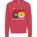 Im Bipooler I Play 8-Ball 9-Ball Funny Pool Kids Sweatshirt Jumper Heliconia