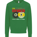 Im Bipooler I Play 8-Ball 9-Ball Funny Pool Kids Sweatshirt Jumper Irish Green