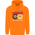 Im Bipooler I Play 8-Ball 9-Ball Funny Pool Mens 80% Cotton Hoodie Orange