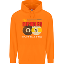 Im Bipooler I Play 8-Ball 9-Ball Funny Pool Mens 80% Cotton Hoodie Orange