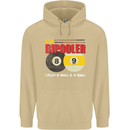 Im Bipooler I Play 8-Ball 9-Ball Funny Pool Mens 80% Cotton Hoodie Sand