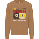 Im Bipooler I Play 8-Ball 9-Ball Funny Pool Mens Sweatshirt Jumper Caramel Latte