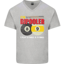 Im Bipooler I Play 8-Ball 9-Ball Funny Pool Mens V-Neck Cotton T-Shirt Sports Grey