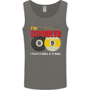 Im Bipooler I Play 8-Ball 9-Ball Funny Pool Mens Vest Tank Top Charcoal