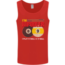 Im Bipooler I Play 8-Ball 9-Ball Funny Pool Mens Vest Tank Top Red