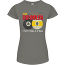 Im Bipooler I Play 8-Ball 9-Ball Funny Pool Womens Petite Cut T-Shirt Charcoal