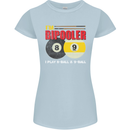 Im Bipooler I Play 8-Ball 9-Ball Funny Pool Womens Petite Cut T-Shirt Light Blue