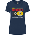 Im Bipooler I Play 8-Ball 9-Ball Funny Pool Womens Wider Cut T-Shirt Navy Blue