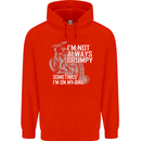 Im Not Always Grumpy Biker Motorcycle Biker Childrens Kids Hoodie Bright Red