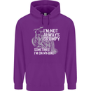 Im Not Always Grumpy Biker Motorcycle Biker Childrens Kids Hoodie Purple