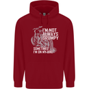Im Not Always Grumpy Biker Motorcycle Biker Childrens Kids Hoodie Red