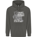 Im Not Always Grumpy Biker Motorcycle Biker Childrens Kids Hoodie Storm Grey