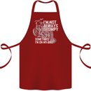 Im Not Always Grumpy Biker Motorcycle Biker Cotton Apron 100% Organic Maroon